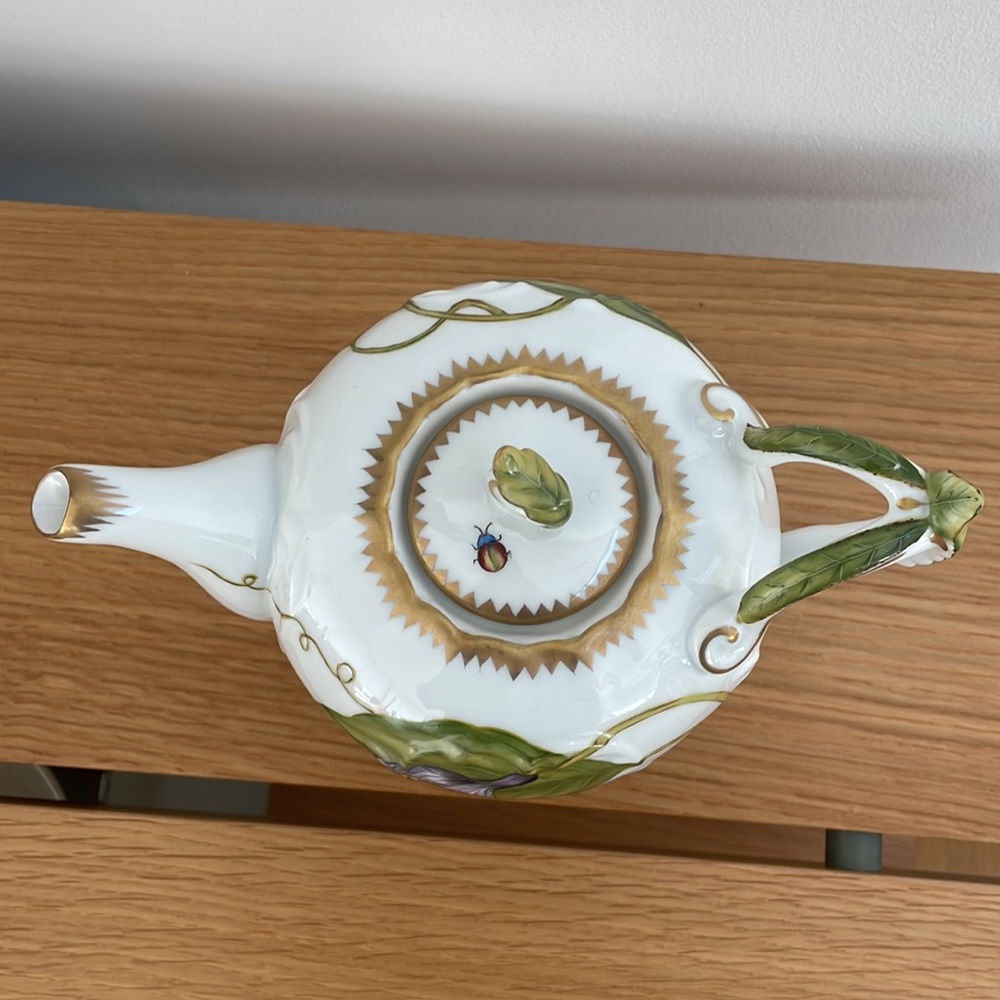 NWOT Anna Weatherley Rare Butterfly and Flower Handpainted 3 Piece Tea Set - Picture 12 of 17